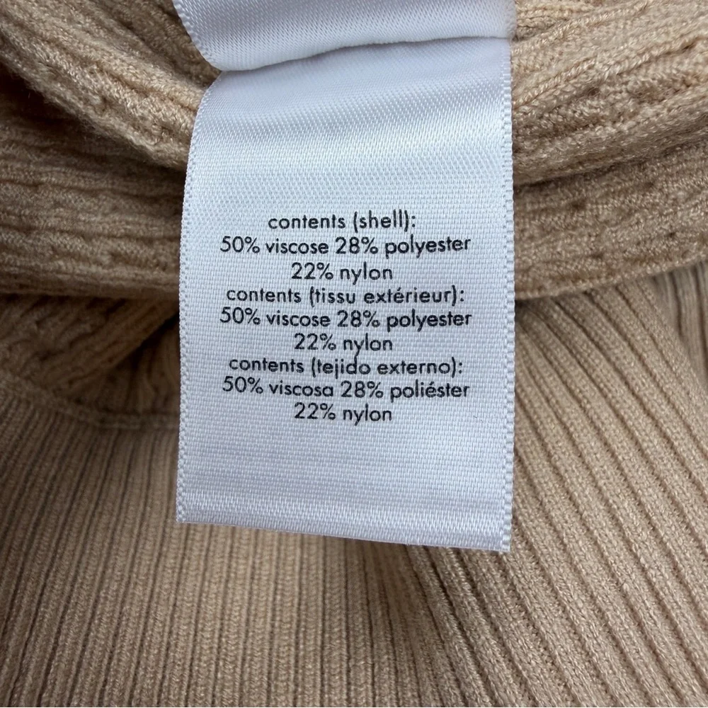 Cable knit Cream Color Wide-Leg pull on Pants - Picture 9 of 12